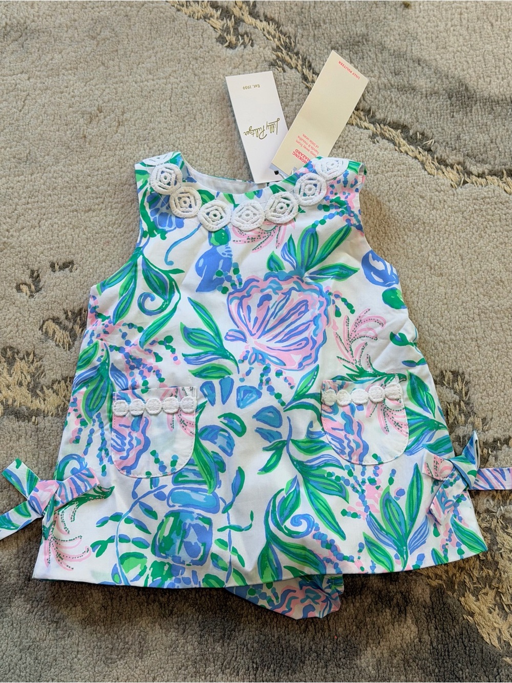 NWT Lilly Pulitzer Baby Dress with Bloomers sz 3/6M